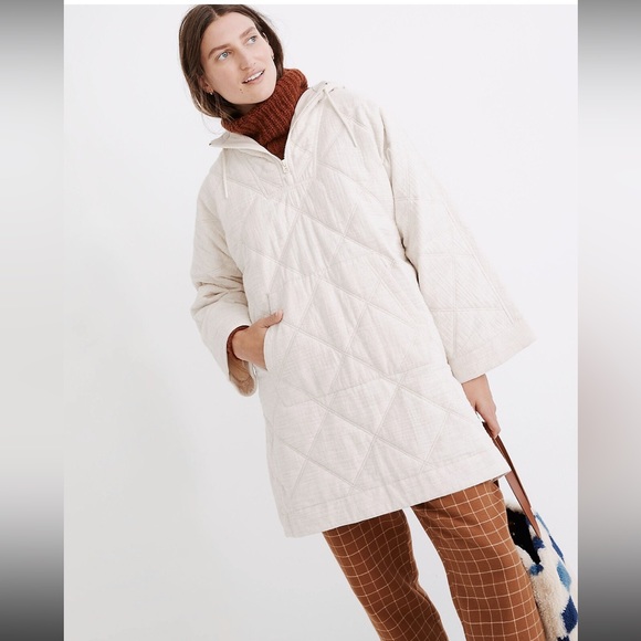 NWT Madewell Quilted Hoodie Popover Jacket Small - Picture 15 of 16